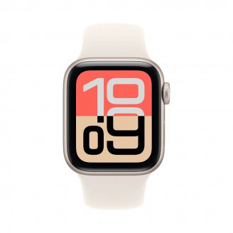 Apple Watch SE 2025 GPS 40mm Starlight Aluminium Case with Starlight Sport Loop