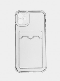 Чехол силикон прозрачный под карту iPhone 14 Pro