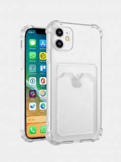 Чехол силикон прозрачный под карту iPhone 11РМ/13P//14/14P/14Plus (09.03)