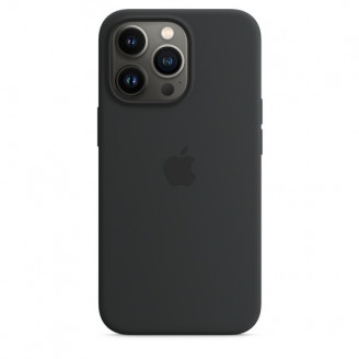 Чехол iPhone 13 Pro Silicone Case черный, матовое яблоко